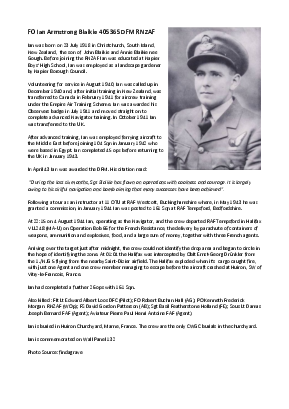 A preview of a PDF biography for Blaikie, Ian Armstrong